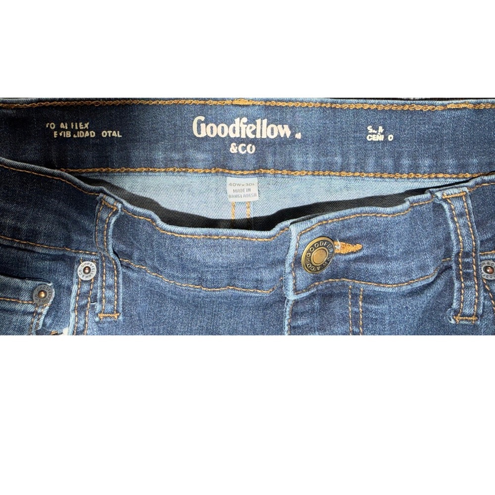 Goodfellow & Co Slim Straight Fit Jeans Blue Denim Total Flex 40x30 - Picture 2 of 6